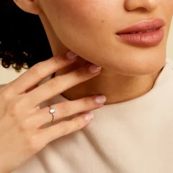 Outlet Histoire d'Or Bague Valentino Or Blanc Topaze or blanc topaze bleu sky