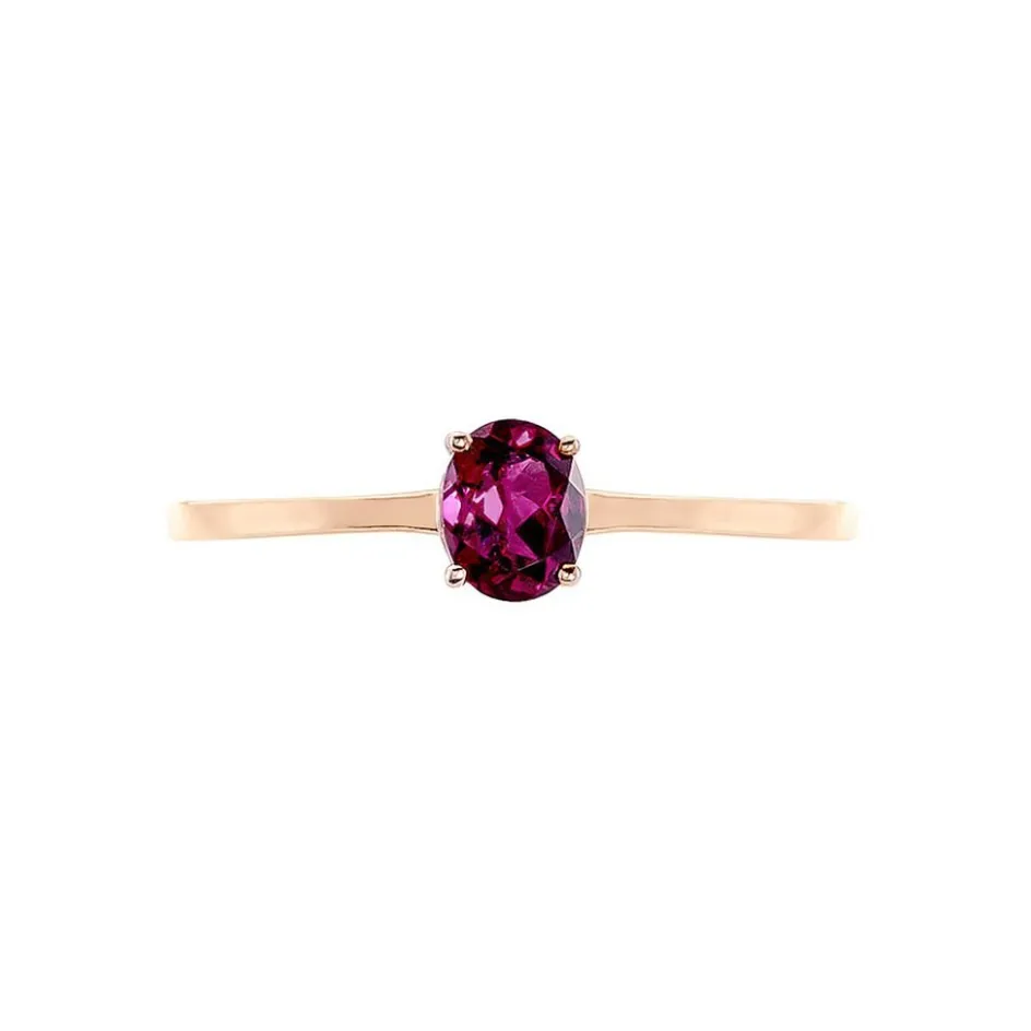 Outlet Histoire d'Or Bague Valentino Or Rose Rhodolite or rose rhodolite rouge