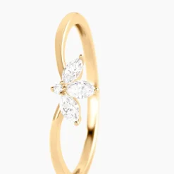 Sale Histoire d'Or Bague Valkyries Or Jaune Diamant Synthétique