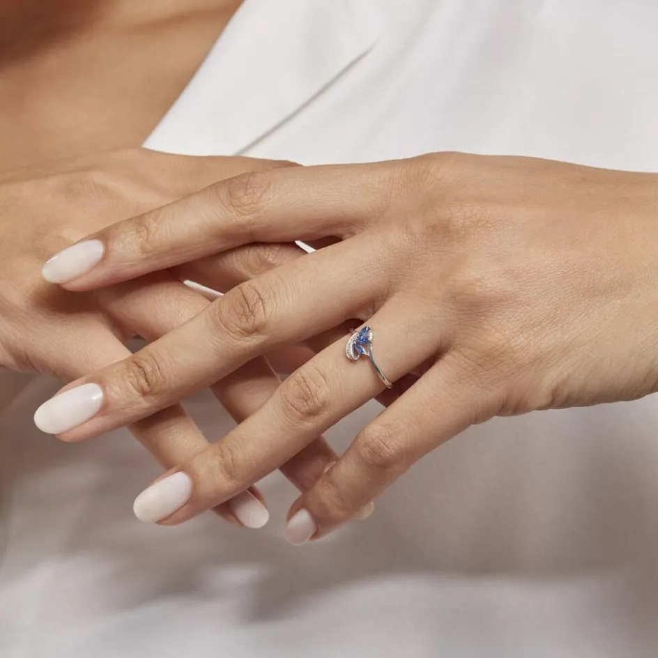 Sale Histoire d'Or Bague Valy Or Blanc Saphir