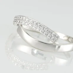 Clearance Histoire d'Or Bague Vero De Zirconium or blanc oxyde