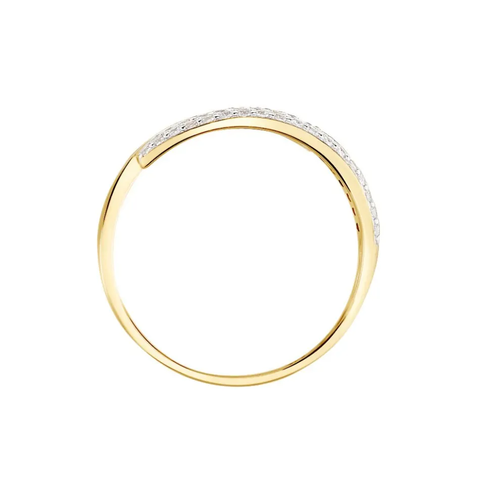 Clearance Histoire d'Or Bague Vero De Zirconium or jaune oxyde
