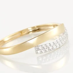 Clearance Histoire d'Or Bague Vero De Zirconium or jaune oxyde