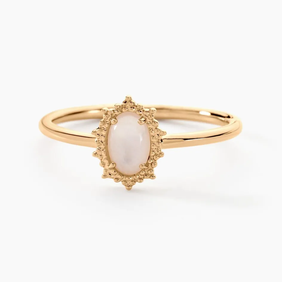 Histoire d'Or Bague Vintage Love Plaqué Or Jaune Pierre De Lune* Bagues|Bagues Fantaisie