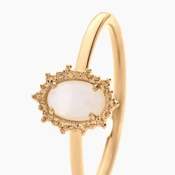 Histoire d'Or Bague Vintage Love Plaqué Or Jaune Pierre De Lune* Bagues|Bagues Fantaisie