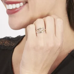 Best Histoire d'Or Bague Volcania Or Bicolore Diamant