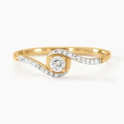 Histoire d'Or Bague Vrille Accompagnee* Bagues|Bagues Avec Pierre