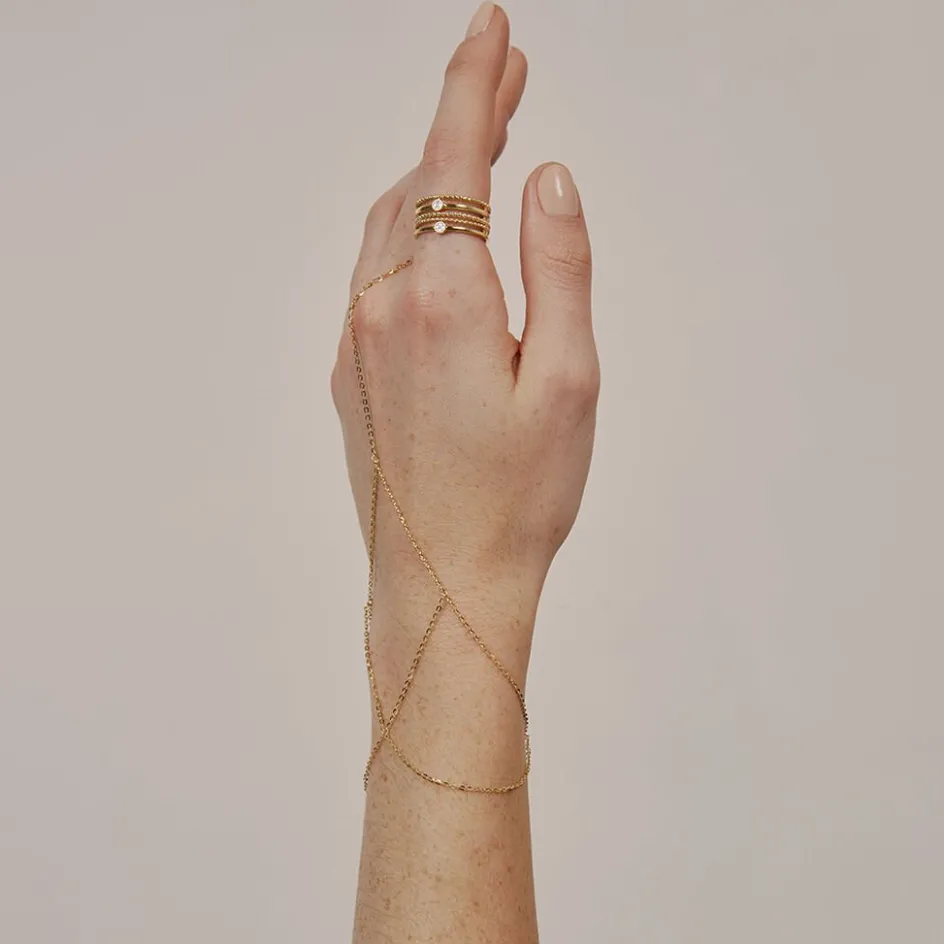 Online Histoire d'Or Bijou De Main Irina argent jaune