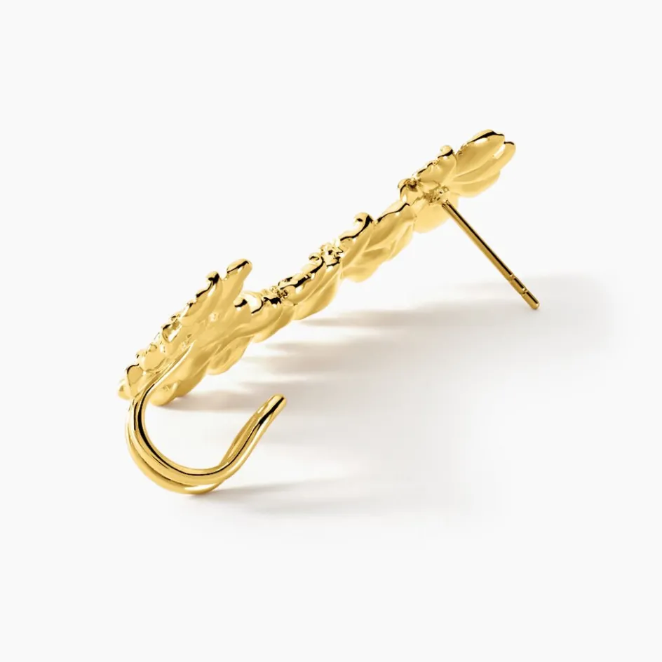 Best Histoire d'Or Bijou D'oreille Grimpant Unitaire Acier Inoxydable Jaune Dyonis