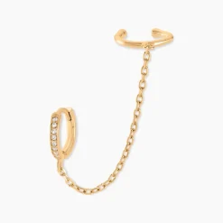 Best Histoire d'Or Bijou D'oreille Plaqué Or Maurizio Oxydes De Zirconium