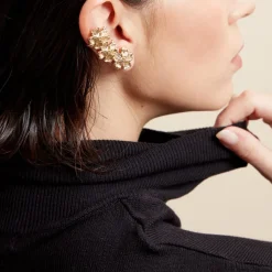 Online Histoire d'Or Bijou D'oreille Unitaire Dyonis Acier Jaune