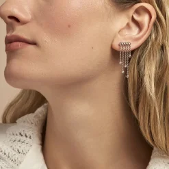 Best Histoire d'Or Bijou D'oreille Unitaire Fancy Argent Blanc