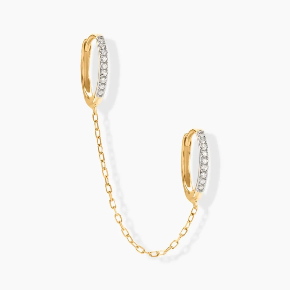 Best Histoire d'Or Bijou D'oreille Unitaire Feliciano Or Jaune Diamant