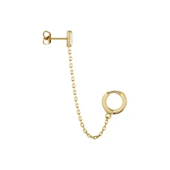 Sale Histoire d'Or Bijou D'oreille Unitaire Plaqué Or Maverick Oxyde De Zirconium