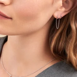 Sale Histoire d'Or Bijou D'oreille Unitaire Stephie Argent Blanc