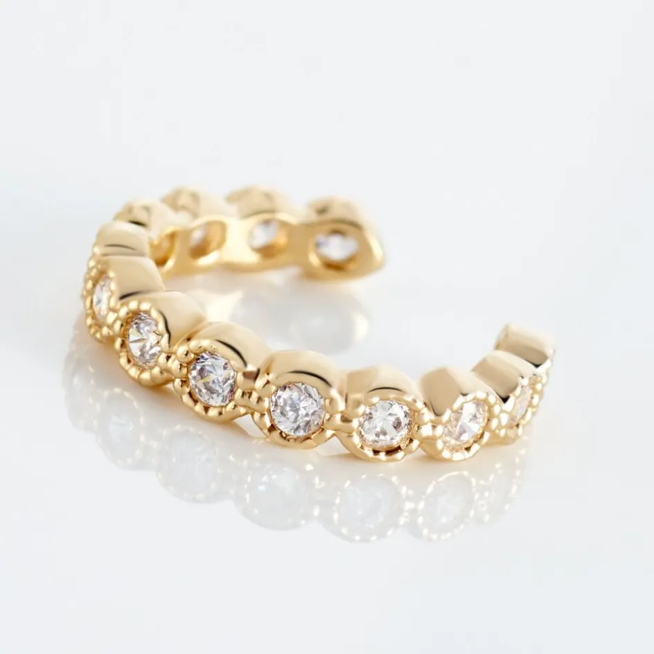 Best Histoire d'Or Bijou D'oreille Unitaire Silohe Plaqué Or Jaune Oxyde De Zirconium