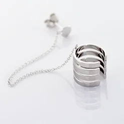 Online Histoire d'Or Bijou D'oreille Unitaire Trina Argent Blanc