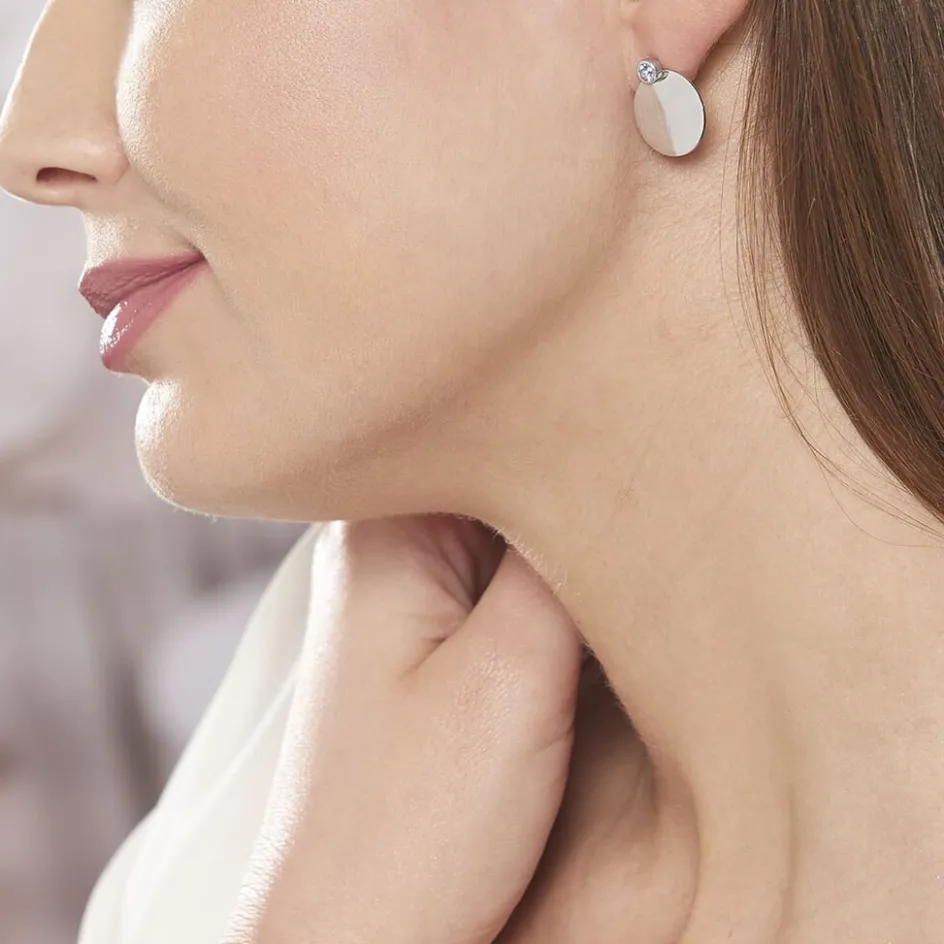 Online Histoire d'Or Bijoux D'oreilles Aleksandra Argent Blanc Oxyde De Zirconium