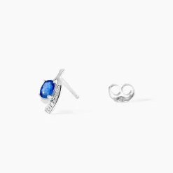 Online Histoire d'Or Bijoux D'oreilles Emotion Diamant or blanc saphir