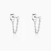 Clearance Histoire d'Or Bijoux D'oreilles Fantaisia Argent Blanc Oxyde De Zirconium