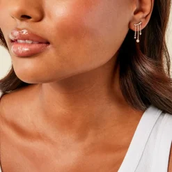 Sale Histoire d'Or Bijoux D'Oreilles Faris Or Jaune Oxyde De Zirconium