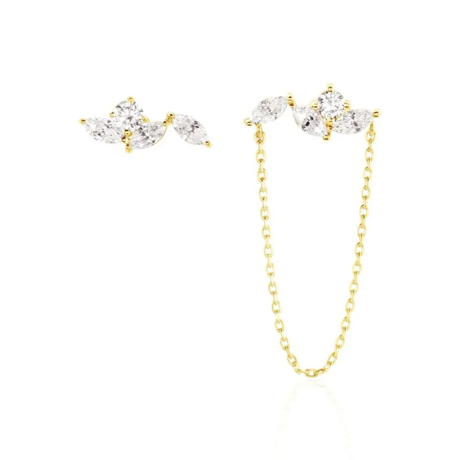 Hot Histoire d'Or Bijoux D'oreilles Krystine Or Jaune Oxyde De Zirconium