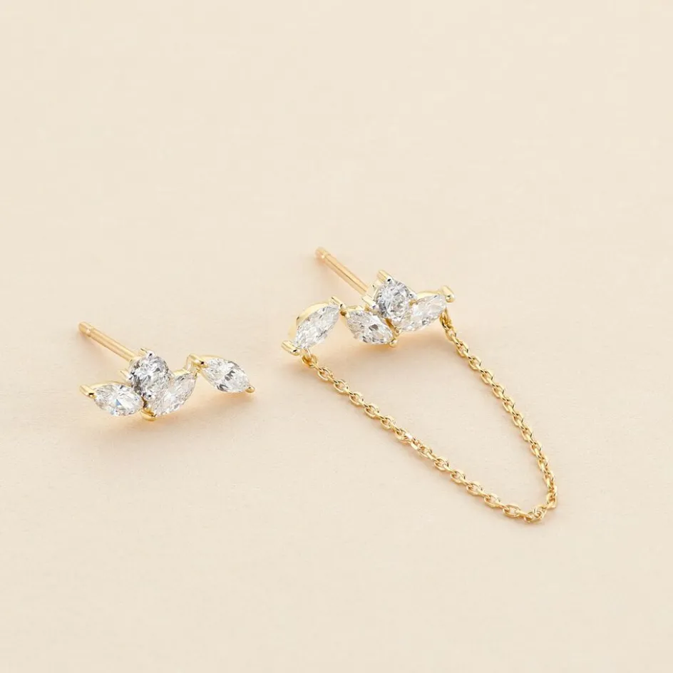 Hot Histoire d'Or Bijoux D'oreilles Krystine Or Jaune Oxyde De Zirconium