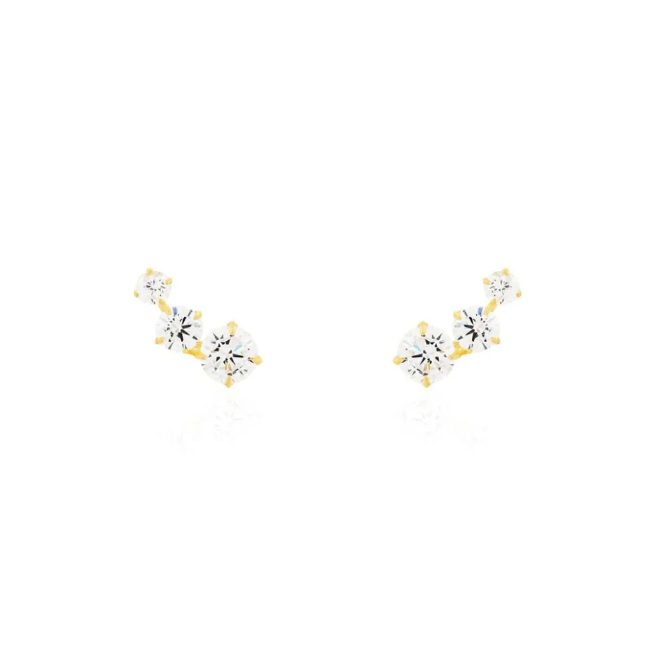 Clearance Histoire d'Or Bijoux D'oreilles Raffaele Or Jaune Oxyde De Zirconium