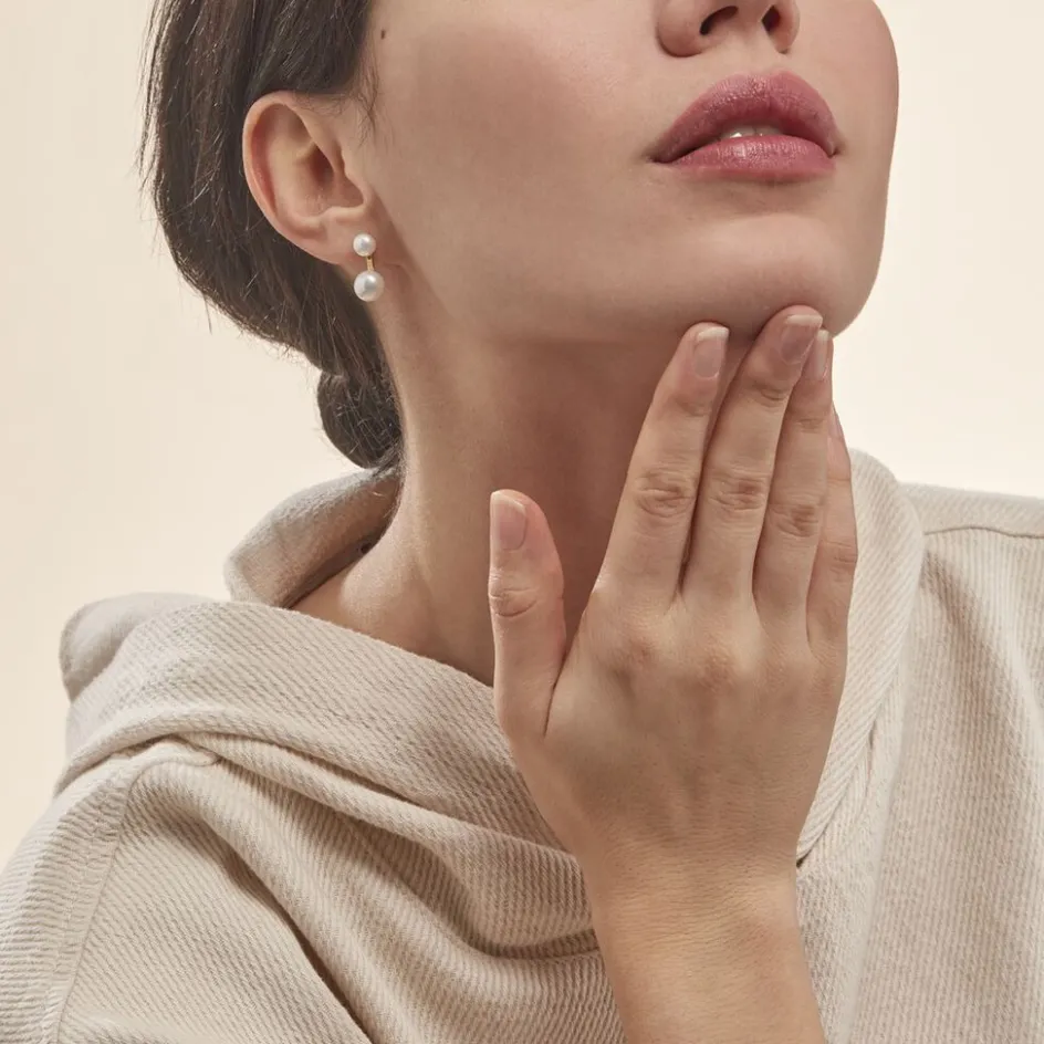 Best Histoire d'Or Bijoux D'oreilles Seona Or Jaune Perle De Culture