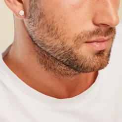 Hot Histoire d'Or Boucle D'oreille Puce Unitaire Unitaire Kole Acier Blanc