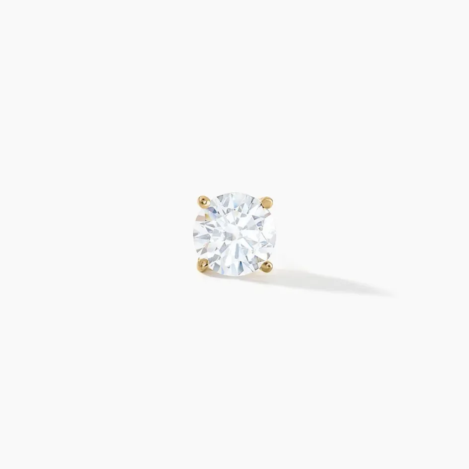 Histoire d'Or Boucle D'oreille Puce Unitaire Adam Plaqué Or Doré Oxyde* Boucles D'Oreilles|Piercings D'Oreilles