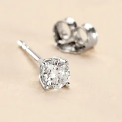 Sale Histoire d'Or Boucle D'oreille Puce Unitaire Victoria or blanc diamant