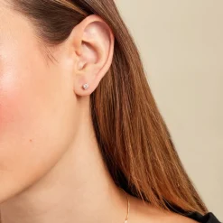 Sale Histoire d'Or Boucle D'oreille Puce Unitaire Victoria or jaune diamant