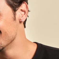 Clearance Histoire d'Or Boucle D'oreille Puce Unitaire Victoria or blanc diamant