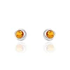 Clearance Histoire d'Or Boucles D'oreilles Argent Blanc Franjo Ambre