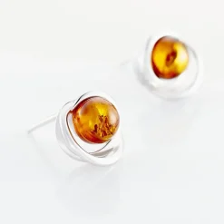 Clearance Histoire d'Or Boucles D'oreilles Argent Blanc Franjo Ambre