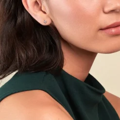 Sale Histoire d'Or Boucles D'oreilles Dépareillées Macha Argent Blanc Oxyde De Zirconium