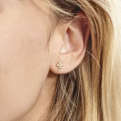 New Histoire d'Or Boucles D'oreilles Or Jaune Verdiane Oxydes