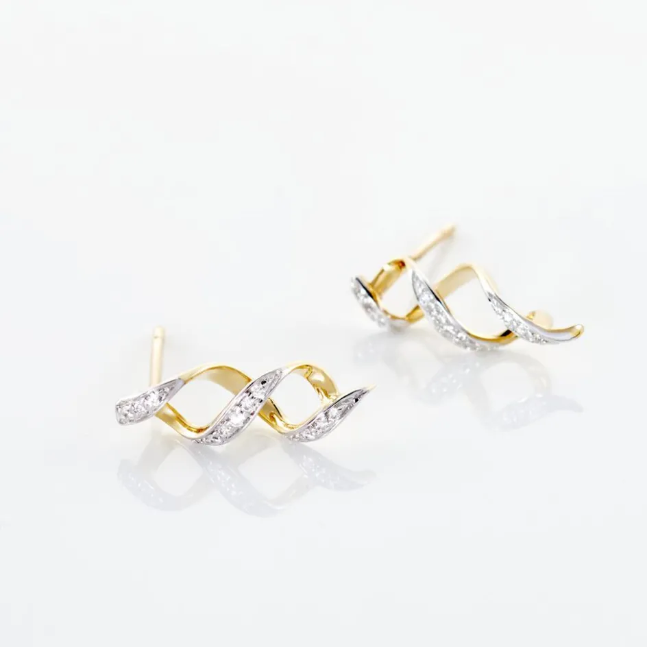 Sale Histoire d'Or Boucles D'oreilles Or Jaune Serj Oxydes De Zirconium