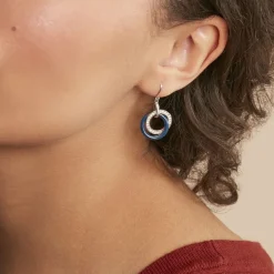 Histoire d'Or Boucles D'oreilles Pendantes Grizzel Argent Blanc Céramique Oxyde* Boucles D'Oreilles|Boucles D'Oreilles Fantaisie