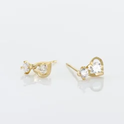 Clearance Histoire d'Or Boucles D'oreilles Pendantes Ludyvine Or Jaune Oxyde De Zirconium