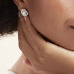 Hot Histoire d'Or Boucles D'oreilles Pendantes Matilda Argent  Perle Culture Et Oxyde