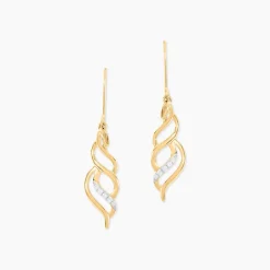 Outlet Histoire d'Or Boucles D'Oreilles Pendantes Suresh Or Jaune Oxyde De Zirconium