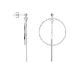 Clearance Histoire d'Or Boucles D'oreilles Pendantes Enissa Argent Blanc