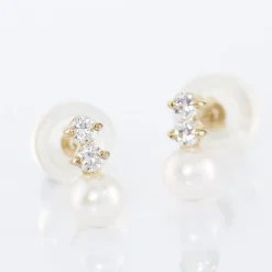 Hot Histoire d'Or Boucles D'oreilles Pendantes Taima Or Jaune Perle De Culture