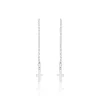 Outlet Histoire d'Or Boucles D'oreilles Pendantes Gaiana Argent Blanc