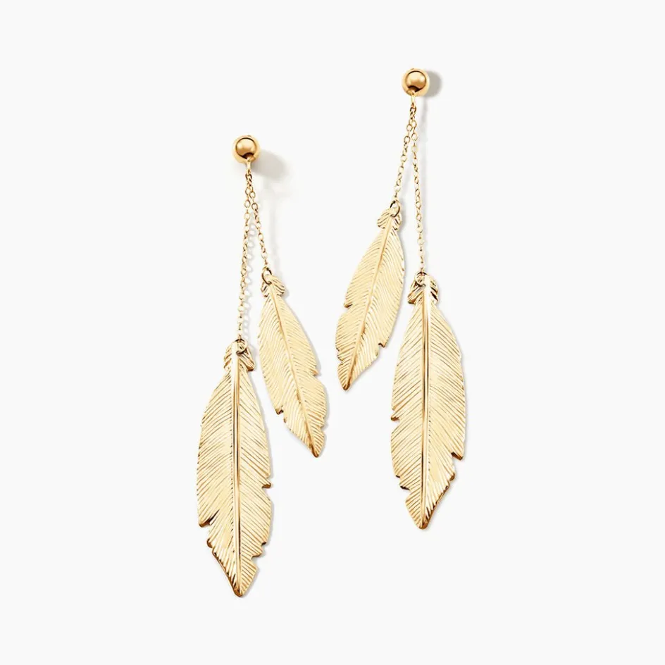 Hot Histoire d'Or Boucles D'oreilles Pendantes Soline Or Jaune