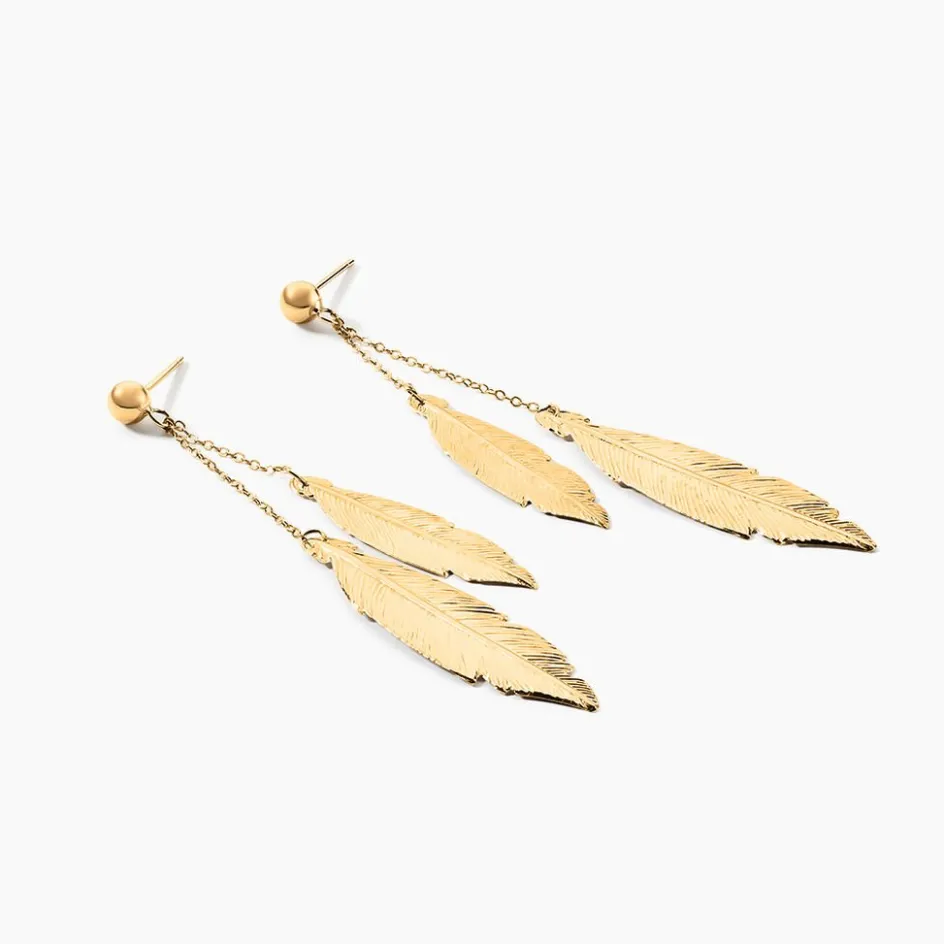 Hot Histoire d'Or Boucles D'oreilles Pendantes Soline Or Jaune