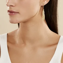 Hot Histoire d'Or Boucles D'oreilles Pendantes Soline Or Jaune