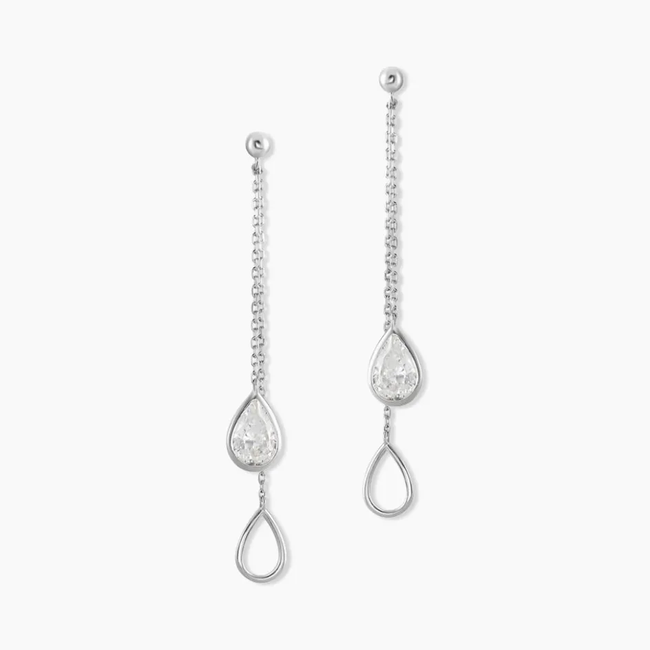 New Histoire d'Or Boucles D'oreilles Pendantes Emerika De Zirconium or blanc oxyde